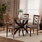 Baxton Studio Aspen Grey Upholstered and Walnut Wood 5-Piece Dining Set 169-9883-10901 - alternate 2